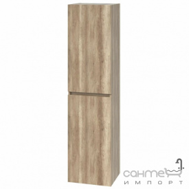 Подвесной пенал с корзиной для белья Mirater Twist 40x35 корабельный дуб, левосторонний