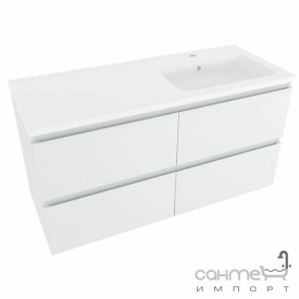 Подвесная тумба с раковиной Mirater Фрея Родео 120 R белая