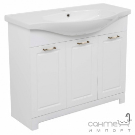 Напольная тумба с раковиной Аква Родос Классик 2019 100 Lila New белая