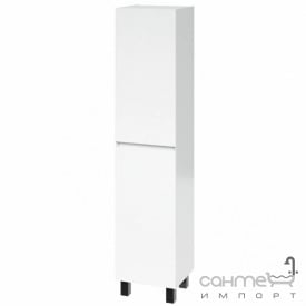 Напольный пенал с корзиной для белья Mirater Etna 40 белый, левосторонний