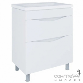 Напольная тумба с раковиной Mirater Смайл Глория 60 белая