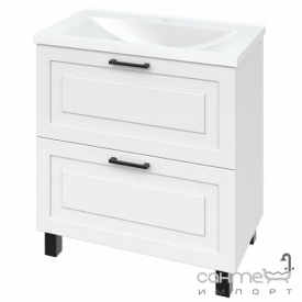 Напольная тумба с раковиной Mirater Alba New Глория 60 белая матовая