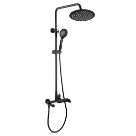 Душова система Rubineta Olo BK + Ultra-10 SW DV3/4 BK чорний (625123)