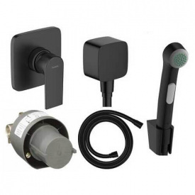 Набір з гігієнічним душем Hansgrohe Vernis Shape Matt Black (20230006)