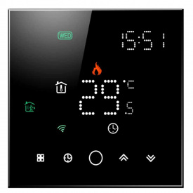 Програмований термостат TUYA HS082062 Wi-Fi чорний