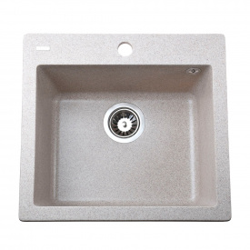 Гранітна мийка Globus Lux AOSTA 490x455-А0008, мигдаль