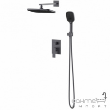 Душевая система скрытого монтажа Qtap Gemini QTGEM113GMB45698 оружейная сталь