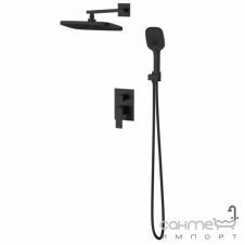 Душевая система скрытого монтажа Qtap Gemini QTGEM113BLM45697 матовая черная