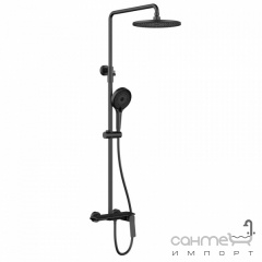 Душевая стойка с изливом Qtap Slavonice QTSLA111BLM45906 матовая черная Умань