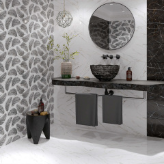 Плитка Golden Tile Nero E Bianco белый NB0500 11х595х595 мм Харків