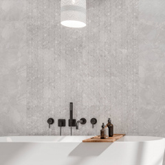 Плитка Golden Tile Gloria Flowers серый GL2151 9х600х300 мм Шепетовка