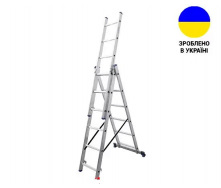 Алюминиевая трехсекционная лестница от 3х6 до 3х12 ступеней TRIOMAX VIRASTAR