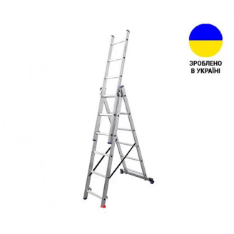 Алюминиевая трехсекционная лестница от 3х6 до 3х12 ступеней TRIOMAX VIRASTAR