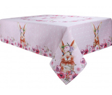 Кухонная скатерть Lefard 140х260 см Pink bunny and flowers (AL219109 )