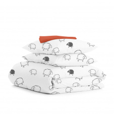 Евро постельное белье Sheep Dark Grey CS2 Cosas серый 200х220 см