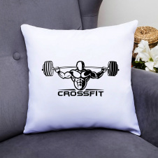 Подушка декоративная с принтом "Crossfit 7" Push IT Белый Кавун П000649