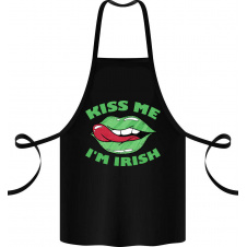Фартук с принтом Арбуз Kiss me I'm irish 68 см Черный