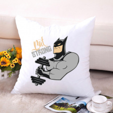 Подушка декоративная с принтом "Bat Strong" Push IT Белый Кавун П000601