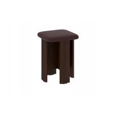 Табурет PlatePlace (бордо + горіх, 35х35х45 см)