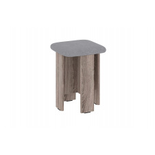 Табурет PlatePlace (сірий + трюфель, 35х35х45 см)