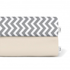 Набор простыни на резинке Cosas BEIGE ZIGZAG Ранфорс 60х120х12 см 2 шт.