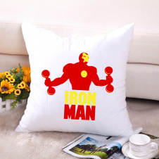 Подушка декоративная с принтом "Iron Man" Push IT Белый Кавун П000598