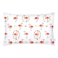 Евро наволочка Cosas FLAMINGO FLOWERS Ранфорс 50х70 см Розовый Орехов