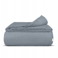Покрывало 240х260 Smoky Knitted Braid Cosas серый Братське