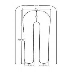 Подушка для беременных с наволочкой Coolki Минки Плюш Silver XXL 150x75 Київ