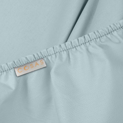 Набор простыни на резинке Cosas LIGHT BLUE/GREY STARS Ранфорс 140х200х20 см 2 шт Серый/Голубой Нововолинськ