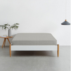 Набор простыни на резинке Cosas ROSE / GREY GEOMETRY Ранфорс 160х200х20 см 2 шт Графит/Розовый Братське