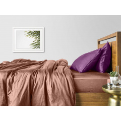 Полуторное постельное белье Beige CS8 Cosas Фиолетовый 160х220 см Коломия