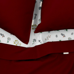 Семейный комплект постельного белья Ruby CS6 Cosas Бордовый 2х160х220 см Курінь