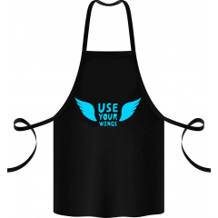 Фартук с принтом Арбуз USE your wings 68 см Черный Калуш