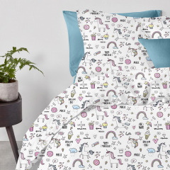 Семейный комплект постельного белья Unicorn Sweets Cosas Белый 2х160х220 см Жмеринка