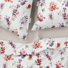 Полуторное постельное белье Watercolor Flowers CS1 Cosas Фиолетовый 160х220 см Київ