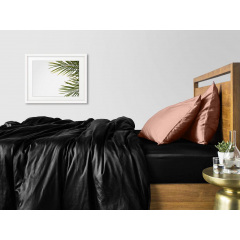Семейный комплект Cosas BLACK SATIN CS8 Сатин 2х160х220 см Бежевый/Черный Броди