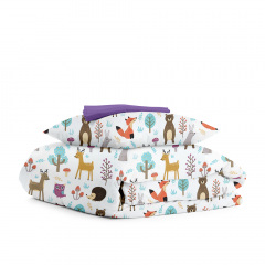 Подростковое постельное белье Colorful Animals CS4 Cosas Бежевый 160х220 см Киев