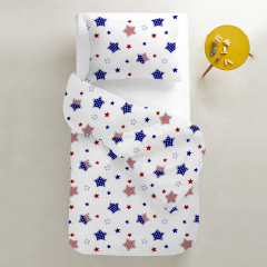 Подростковая постель с простыней на резинке Star America White Cosas Синий 160х220 см Хмільник