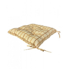 Подушка для стула Прованс Super 40х40 см Бежевый/коричневый (1166) Єланець