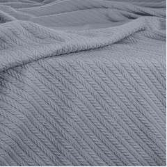 Покрывало 75x95 Smoky Knitted Braid Cosas серый Покровськ