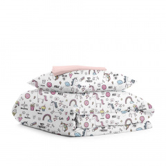 Подростковая постель с простыней на резинке UNICORN SWEETS CS1 Cosas Белый 155х215 см Бердичев