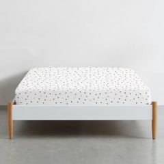 Полуторная постель с простыней на резинке Beige Geometry CS10 Cosas Бежевый 160х220 см Каменское