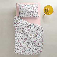 Подростковое постельное белье UNICORN SWEETS CS2 Cosas Белый 155х215 см Бердичів