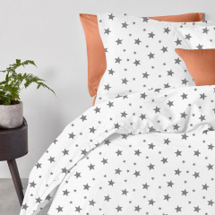 Двуспальное постельное белье Big Stars Cosas серый 180х220 см Долина