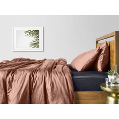 Полуторное постельное белье Beige CS4 Cosas серый 160х220 см Дніпро