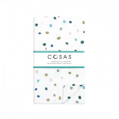 Двуспальная постель с простыней на резинке Grey Geometry CS5 Cosas серый 180х220 см Ромни