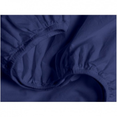 Полуторная постель с простыней на резинке Star America Dark Blue Cosas Синий 160х220 см Косів
