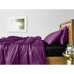 Полутораспальный комплект Cosas VIOLET SATIN CS6 160х220 см Черный/Фиолетовый Нововолинськ