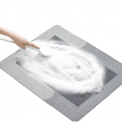 Влаговпитывающий коврик в ванную комнату RIAS Home прямоугольный 60х40 см Grey Ізмаїл